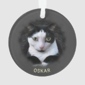 Ornament w. 2 van uw foto's en namen van Pet Acryl (achterkant)