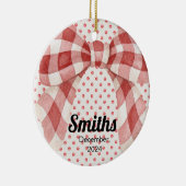 Ornament w / Red Plaid Bow (Rechts)