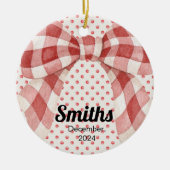 Ornament w / Red Plaid Bow (Voorkant)