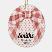Ornament w / Red Plaid Bow (Links)