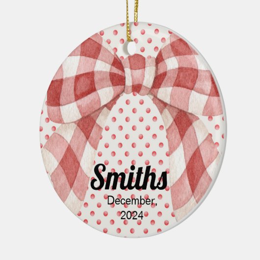 Ornament w / Red Plaid Bow (Links)