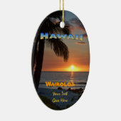 Ornament: Waikoloa Sunset #1 (ovaal) Keramisch Ornament (Rechts)