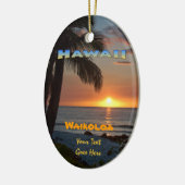Ornament: Waikoloa Sunset #1 (ovaal) Keramisch Ornament (Links)
