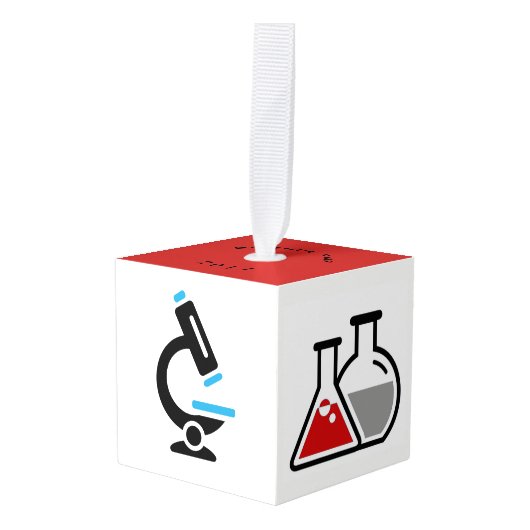 Ornament Wetenschapswetenschappen ontwerpkubus (Voorkant hoekig)