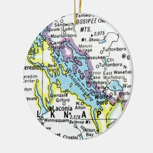 Ornament Winnipesaukee-kaart (Links)