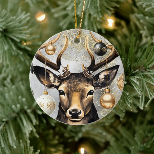 Ornament Winter Christmas Deer -  (Boom)