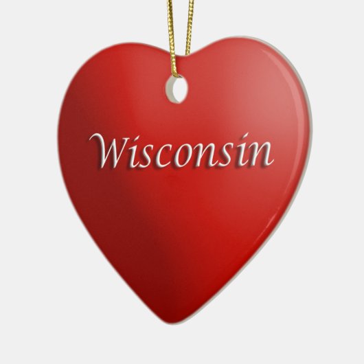 Ornament Wisconsin Red Heart Keepomwille (Links)