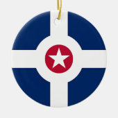 Ornament with flag of Indianapolis City, VS (Voorkant)