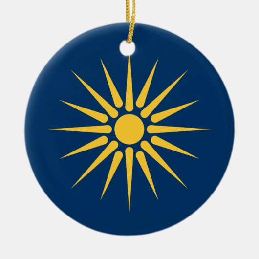 Ornament with flag of Macedonia, Greece (Voorkant)