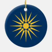 Ornament with flag of Macedonia, Greece (Achterkant)