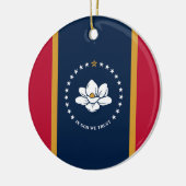 Ornament with flag of Mississippi State, USA (Links)