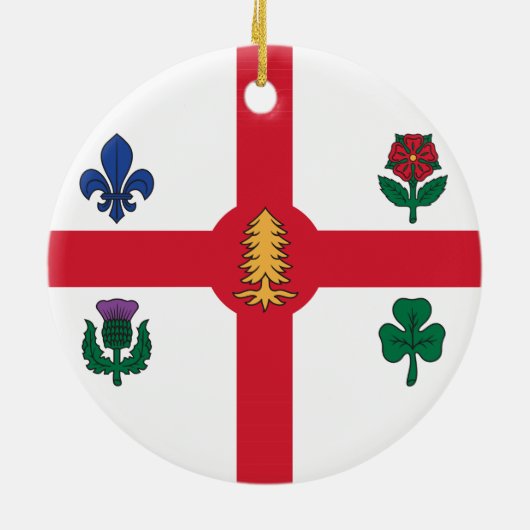 Ornament with flag of Montreal, Canada (Achterkant)