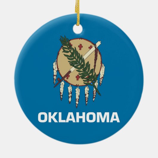 Ornament with flag of Oklahoma (Achterkant)