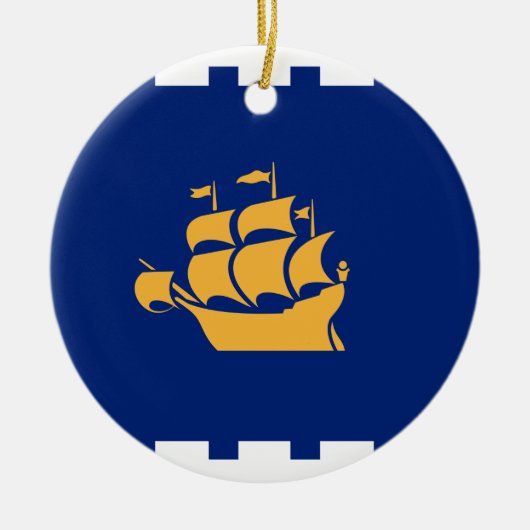 Ornament with flag of Quebec City, Canada (Voorkant)
