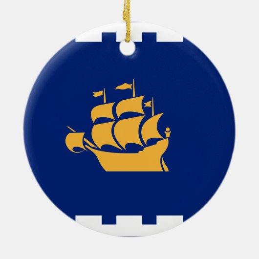 Ornament with flag of Quebec City, Canada (Achterkant)