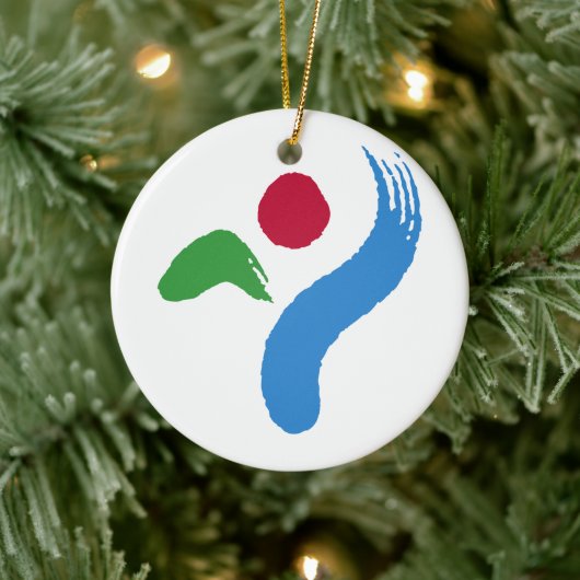 Ornament with flag of Seoul, South Korea (Boom)