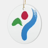Ornament with flag of Seoul, South Korea (Links)