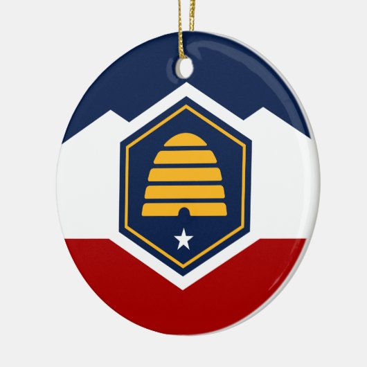 Ornament with flag of Utah, USA (Links)