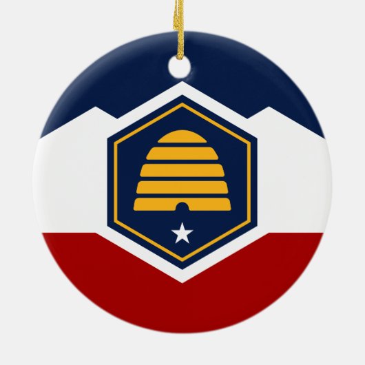 Ornament with flag of Utah, USA (Achterkant)