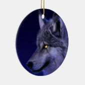 Ornament: Wolf Head kerstversiering Keramisch Ornament (Rechts)