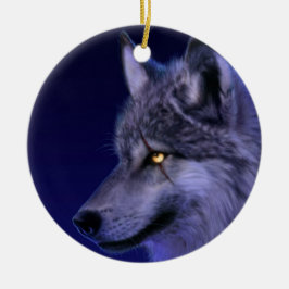 Ornament: Wolf Head kerstversiering Keramisch Ornament