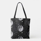 Ornament yin yang sign paisley design tote bag (Achterkant)