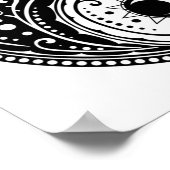 Ornament yin yang teken paisley design poster (Hoek)