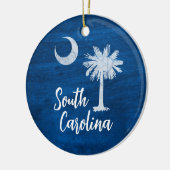 Ornament - Zuid-Carolina Vlag met Palmetto Tree (Links)