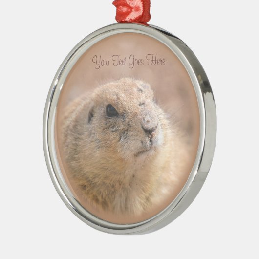 Ornament: Zwarte staarthond (Premium Round) Metalen Ornament (Links)