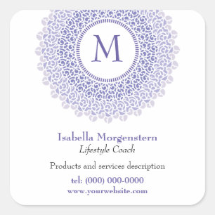 Ornamentaal Monogram Promotionele Sticker