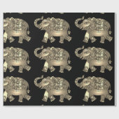ornamentaal olifantenverpakkingspapier cadeaupapier (Vlak)