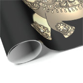 ornamentaal olifantenverpakkingspapier cadeaupapier (Rol Hoek)