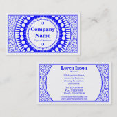 Ornamental 01 - Bue on White Visitekaartje (Voorkant / Achterkant)