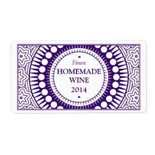 Ornamental 01 - Deep Paars op White Etiket