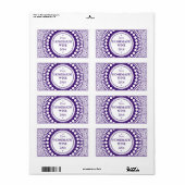 Ornamental 01 - Deep Paars op White Etiket (Full Sheet)
