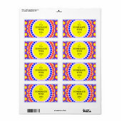 Ornamental 01 - kleurrijk etiket (Full Sheet)