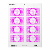Ornamental 01 - Magenta op wit Etiket (Full Sheet)
