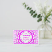 Ornamental 01 - Magenta op wit Visitekaartje (Staand voorkant)
