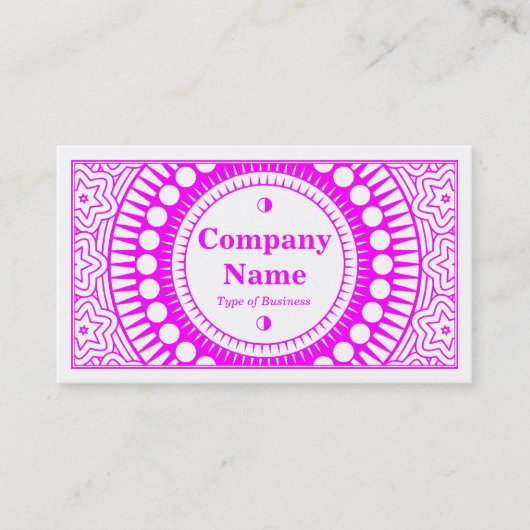 Ornamental 01 - Magenta op wit Visitekaartje (Voorkant)
