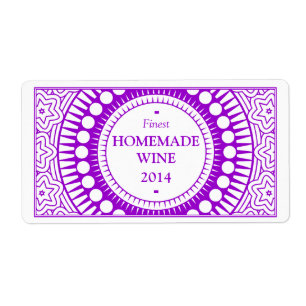 Ornamental 01 - Paars op wit Etiket