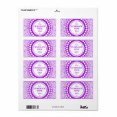 Ornamental 01 - Paars op wit Etiket (Full Sheet)