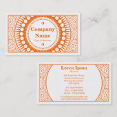 Ornamental 01 - Sinaasappel op wit Visitekaartje (Voorkant / Achterkant)