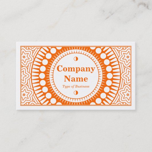 Ornamental 01 - Sinaasappel op wit Visitekaartje (Voorkant)