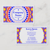 Ornamental 01 v2 - kleurrijk 02 visitekaartje (Voorkant / Achterkant)