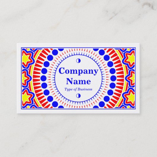 Ornamental 01 v2 - kleurrijk 02 visitekaartje (Voorkant)