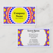 Ornamental 01 v2 - kleurrijk visitekaartje (Voorkant / Achterkant)