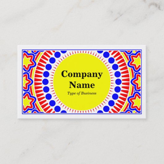 Ornamental 01 v2 - kleurrijk visitekaartje (Voorkant)