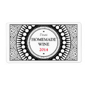 Ornamental 01 - Zwart op wit Etiket (Voorkant)