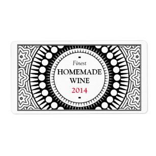 Ornamental 01 - Zwart op wit Etiket