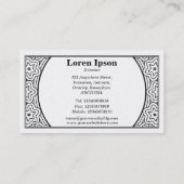 Ornamental 01 - Zwart op Wit (Goud) Visitekaartje (Achterkant)